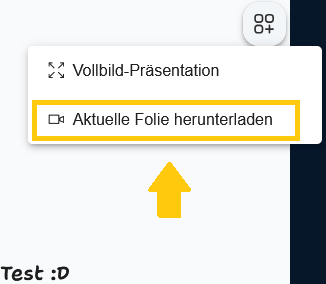Option zum Herunterladen von Präsentationen mit Anmerkungen