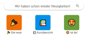 Neue Kursübersicht im App-Design
